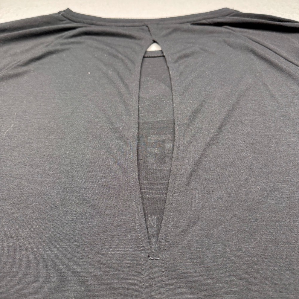 Under Armour Shirt Womens XL Black WSU Go Cougs HeatGear Long Sleeve Open Back - Picture 8 of 9